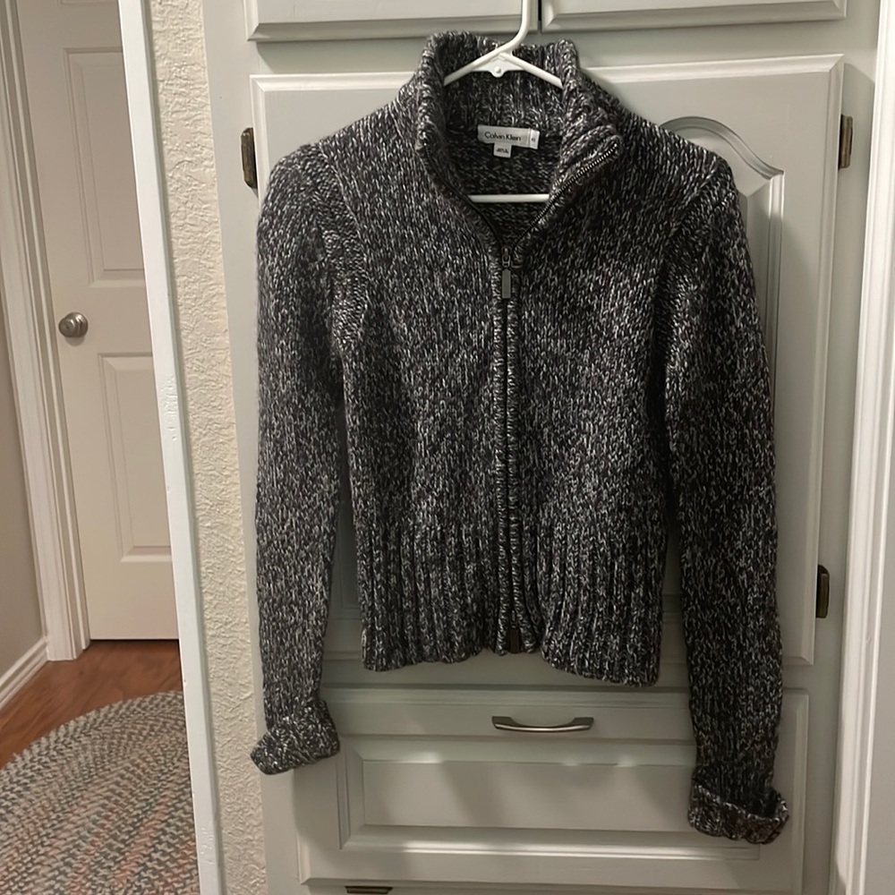 Calvin Klein zip front sweater